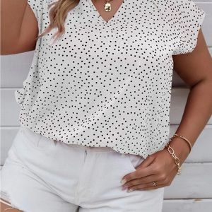 Women’s 3X White Shirt/Blouse by SHEIN